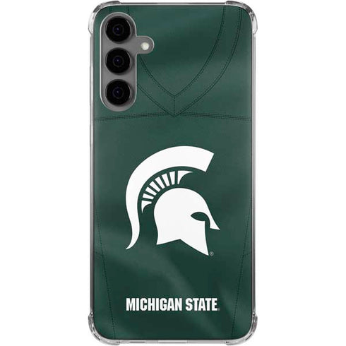 Michigan State University Green Jersey Galaxy S24 Plus Clear Case